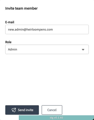 Create the admin account for the organization