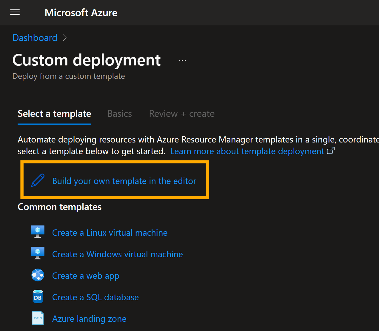 azure-portal-screenshot-build-template