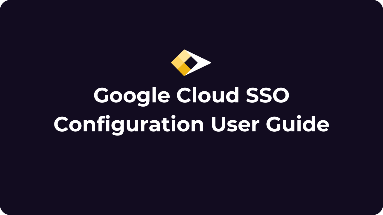 StratusGrid logo above the text 'Google Cloud SSO Configuration User Guide' on a dark background